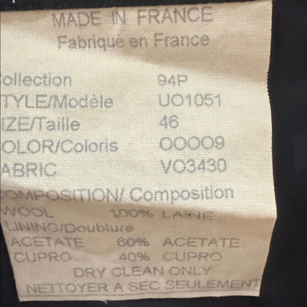 CHANEL Classic Black Pencil Skirt Small 46